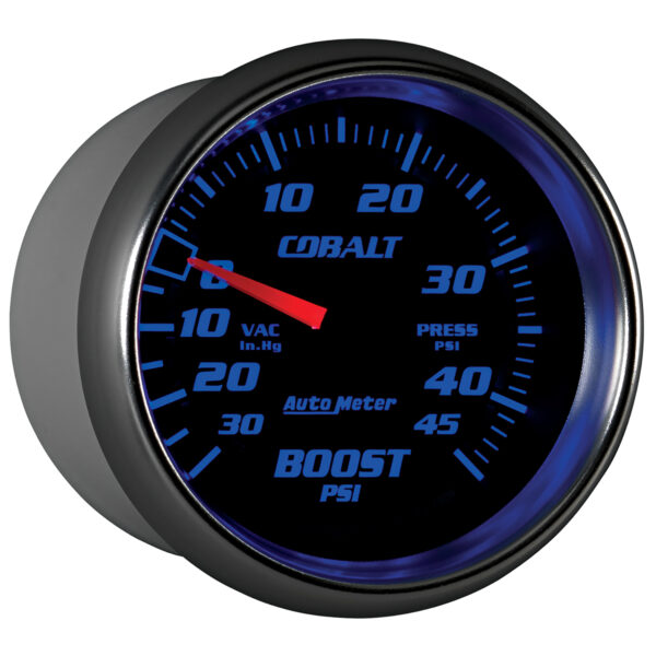 AUTOMETER Vacuum/Boost Gauge 2 5/8", 30Inhg-45PSI, Mechanical, Cobalt - Image 6
