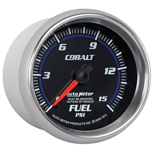 AUTOMETER Fuel Pressure Gauge 2 5/8", 15PSI, Mechanical, Cobalt - Image 5