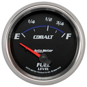 AUTOMETER Fuel Level Gauge 2 5/8", 73° To 10°F, Elec, Cobalt