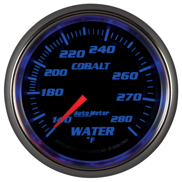 AUTOMETER Water Temperature Gauge 2 5/8", 140-280°f, Mechanical, Cobalt - Image 4