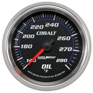 AUTOMETER Oil Temperature Gauge 2 5/8", 140-280°f, Mechanical, Cobalt