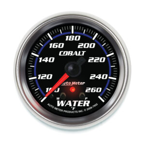 AUTOMETER Water Temperature Gauge 2 5/8", 260°f, Stepper Motor W/ Peak & Warn, Cobalt