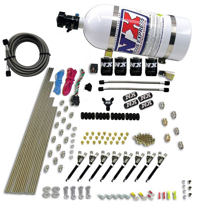 NITROUS EXPRESS 8 Cyl Vxl Direct Port, 4 Solenoids, (200-500HP Jetting) For EFI Vehicles