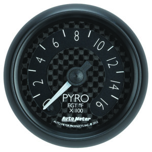 AUTOMETER EGT Pyrometer Gauge 2 1/16", 1600°f, Digital Stepper Motor, Gt