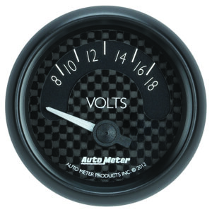AUTOMETER Voltmeter Gauge 2 1/16", 18V, Elec, Gt