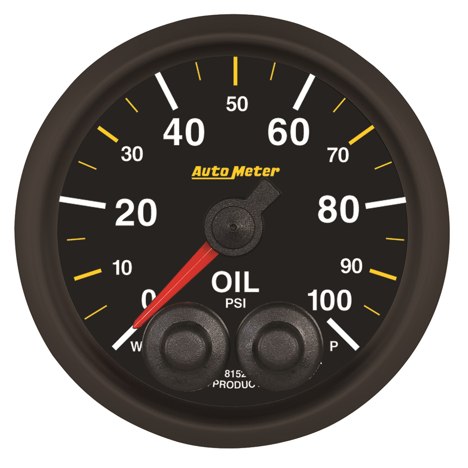 AUTOMETER Oil Pressure Gauge 2 1/16", 100PSI, Stepper Motor W/Peak & Warn, Nascar Can
