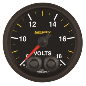 AUTOMETER Voltmeter Gauge 2 1/16", 18V, Stepper Motor W/Peak & Warn, Nascar Can