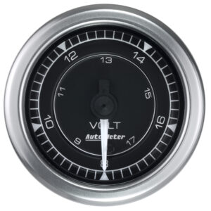 AUTOMETER Voltmeter Gauge 2 1/16", 18V, Digital Stepper Motor, Chrono