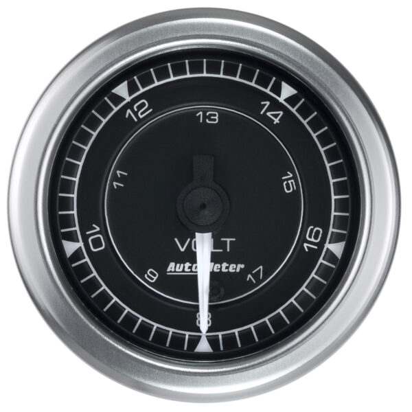 AUTOMETER Voltmeter Gauge 2 1/16", 18V, Digital Stepper Motor, Chrono