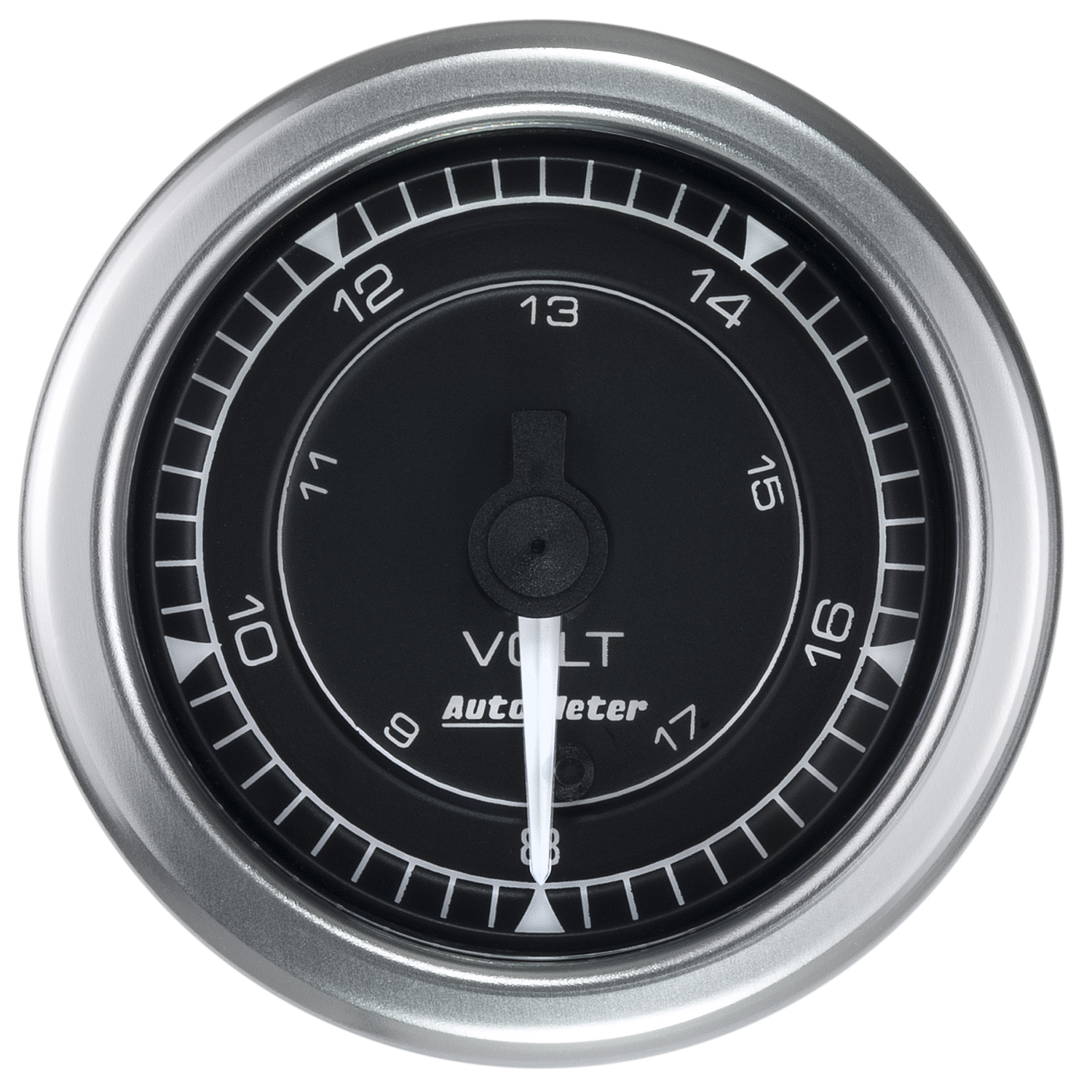 AUTOMETER Voltmeter Gauge 2 1/16", 18V, Digital Stepper Motor, Chrono