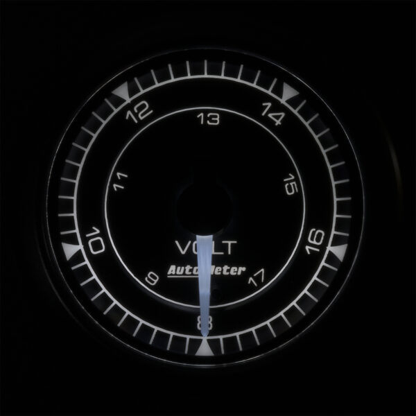 AUTOMETER Voltmeter Gauge 2 1/16", 18V, Digital Stepper Motor, Chrono - Image 2