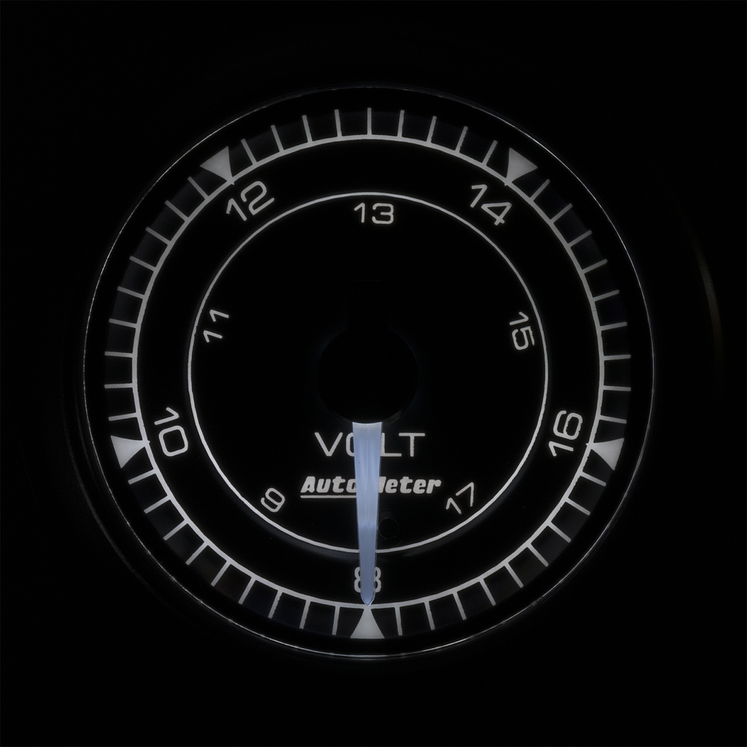 AUTOMETER Voltmeter Gauge 2 1/16", 18V, Digital Stepper Motor, Chrono - Image 2