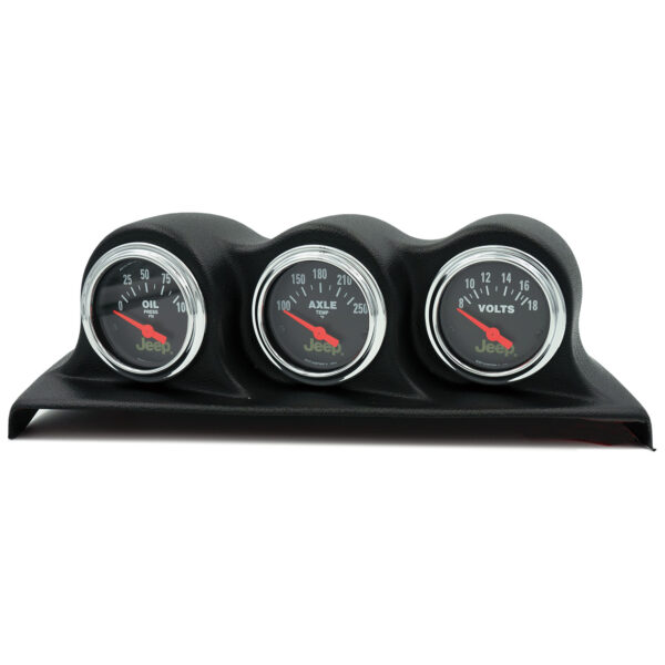 AUTOMETER 3pc Gauge Kit Wrangler (JK) 07-10, Oil PSI/Axle Temp/Volt