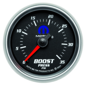 AUTOMETER Boost Gauge 2 1/16", 35PSI, Mechanical, Black, Mopar
