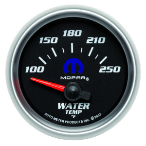 AUTOMETER Water Temperature Gauge 2 1/16", 100-250°f, Electric, Black, Mopar