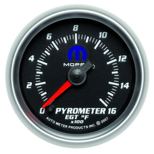 AUTOMETER EGT Pyrometer Gauge 2 1/16", 1600°f, Digital Stepper Motor, Black, Mopar