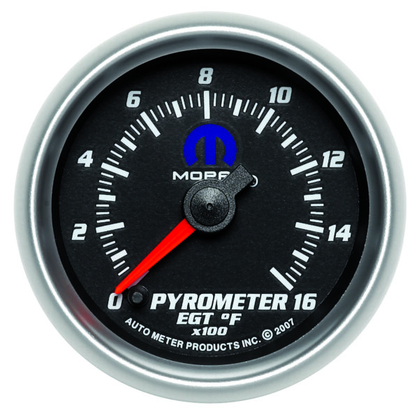 AUTOMETER EGT Pyrometer Gauge 2 1/16", 1600°f, Digital Stepper Motor, Black, Mopar