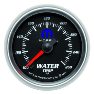 AUTOMETER Water Temperature Gauge 2 1/16", 100-260°f, Digital Stepper Motor, Black, Mopar