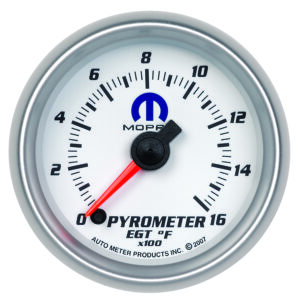 AUTOMETER EGT Pyrometer Gauge 2 1/16", 1600°f, Digital Stepper Motor, White, Mopar