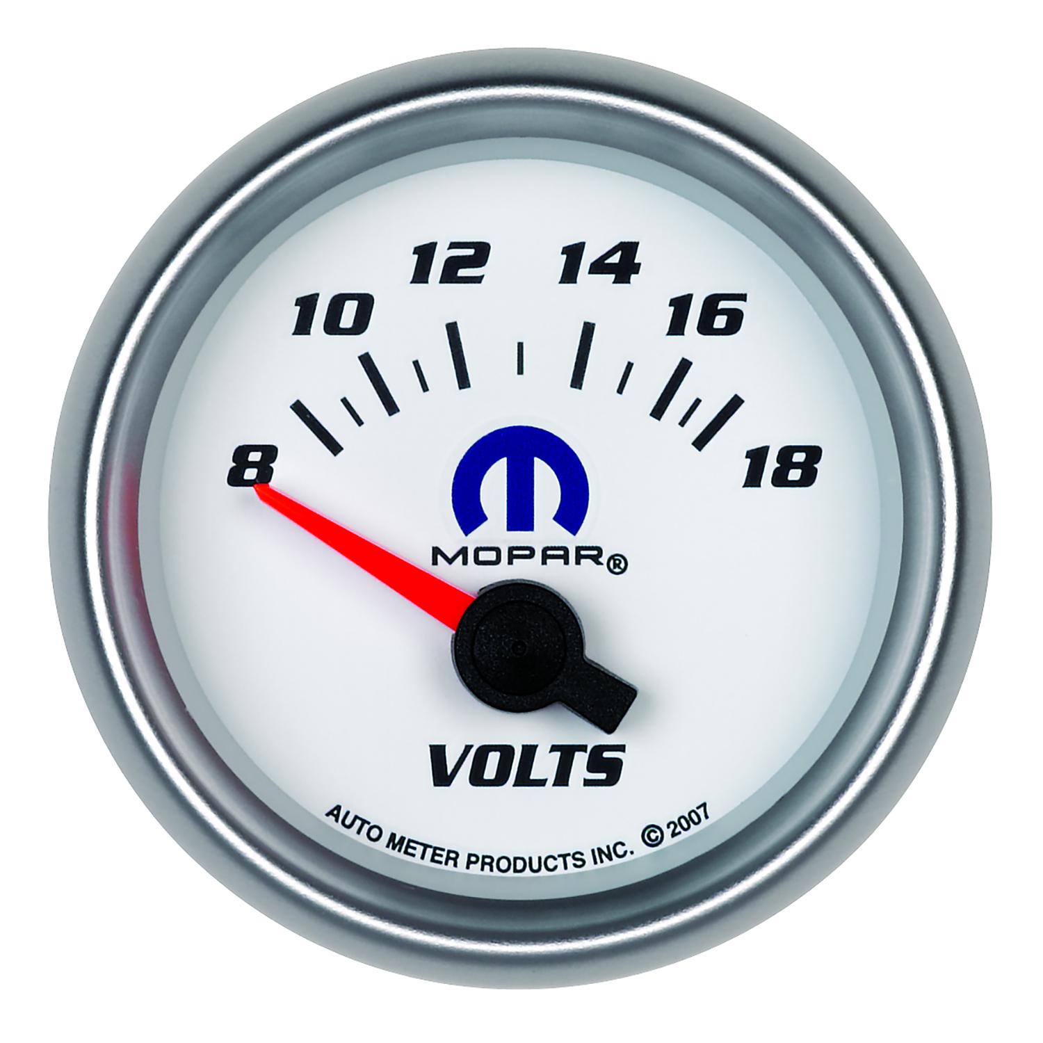 AUTOMETER Voltmeter Gauge 2 1/16", 18V, Electric, White, Mopar