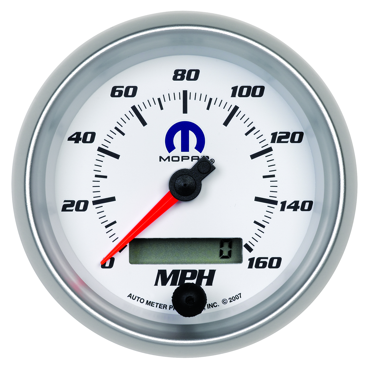 AUTOMETER Speedometer Gauge 3 3/8", 160MPH, Elec. Programmable, White, Mopar