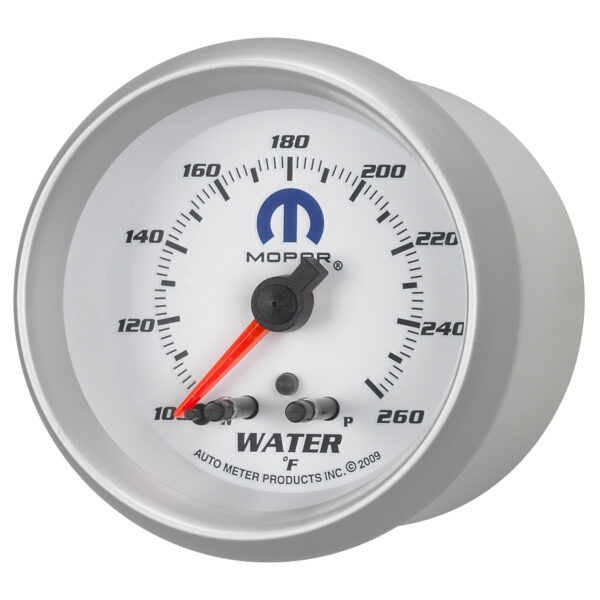 AUTOMETER Water Temperature Gauge 2 5/8", 260°f, Stepper Motor W/ Peak & Warn, White, Mopar - Image 2