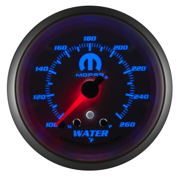 AUTOMETER Water Temperature Gauge 2 5/8", 260°f, Stepper Motor W/ Peak & Warn, White, Mopar - Image 4
