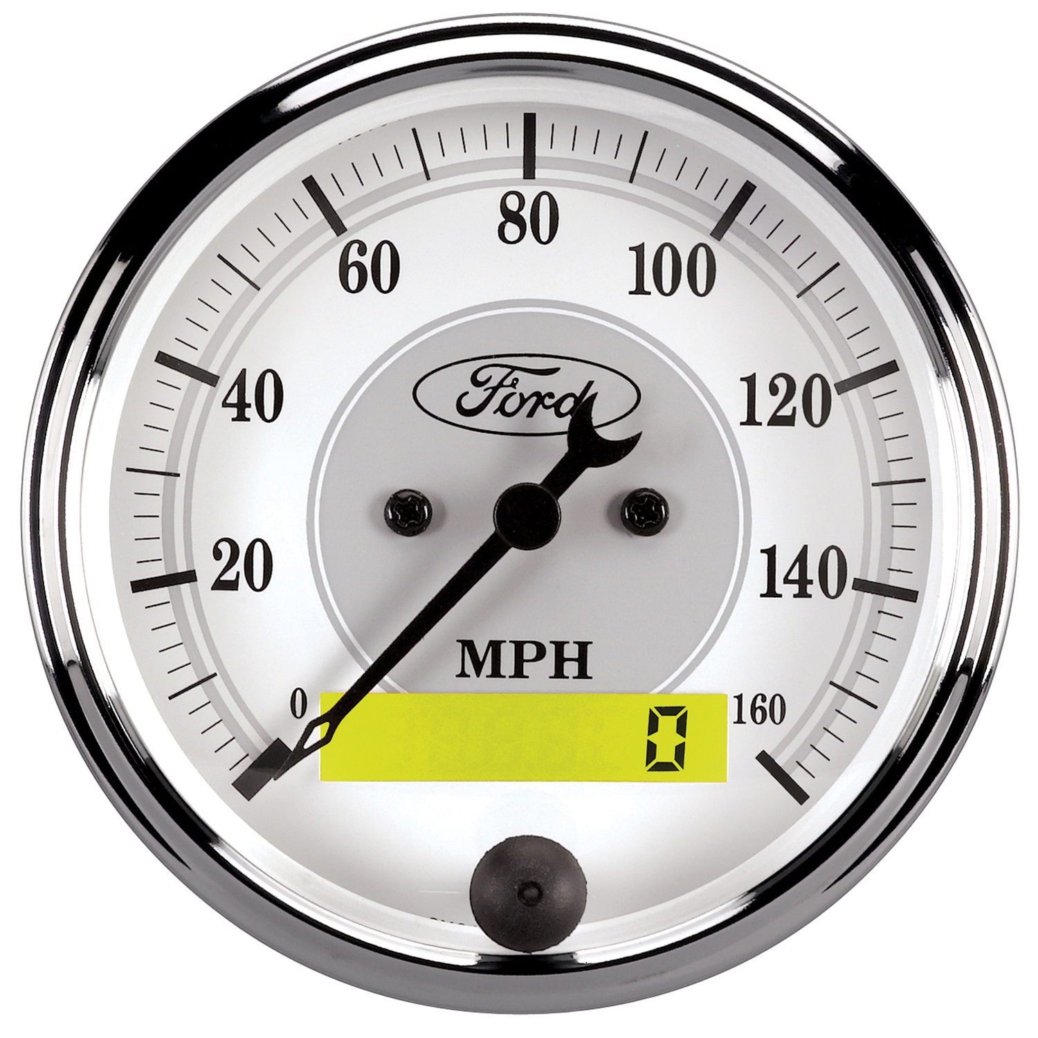 AUTOMETER Speedometer Gauge 3 1/8", 160MPH, Elec. Prog. W/ LCD Odo, Ford Masterpiece