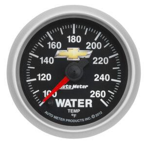 AUTOMETER Water Temperature Gauge 2 1/16", 100-260°f, Digital Stepper Motor, Chevy Gold Bowtie