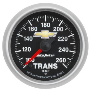 AUTOMETER Transmission Temperature Gauge 2 1/16", 100-260°f, Digital Stepper Motor, Chevy Gold Bowtie