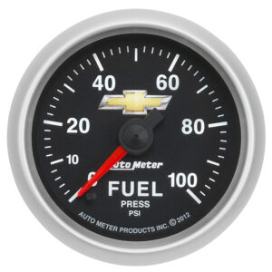 AUTOMETER Fuel Pressure Gauge 2 1/16", 100PSI, Digital Stepper Motor, Chevy Gold Bowtie