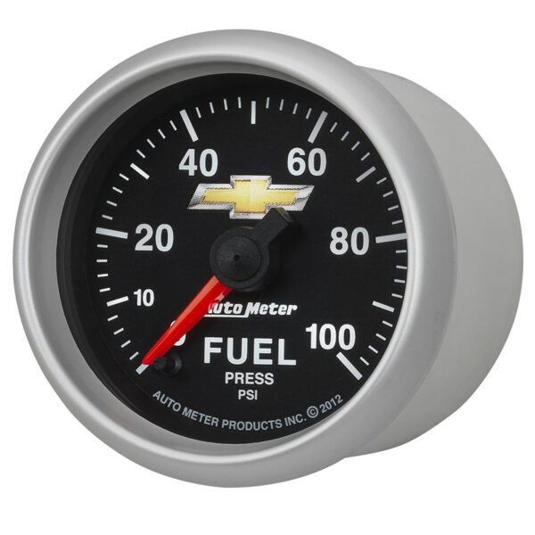AUTOMETER Fuel Pressure Gauge 2 1/16", 100PSI, Digital Stepper Motor, Chevy Gold Bowtie - Image 2