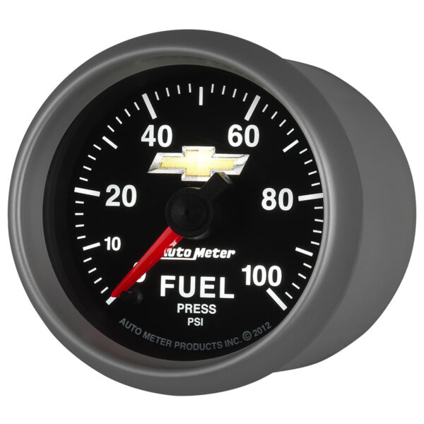 AUTOMETER Fuel Pressure Gauge 2 1/16", 100PSI, Digital Stepper Motor, Chevy Gold Bowtie - Image 3