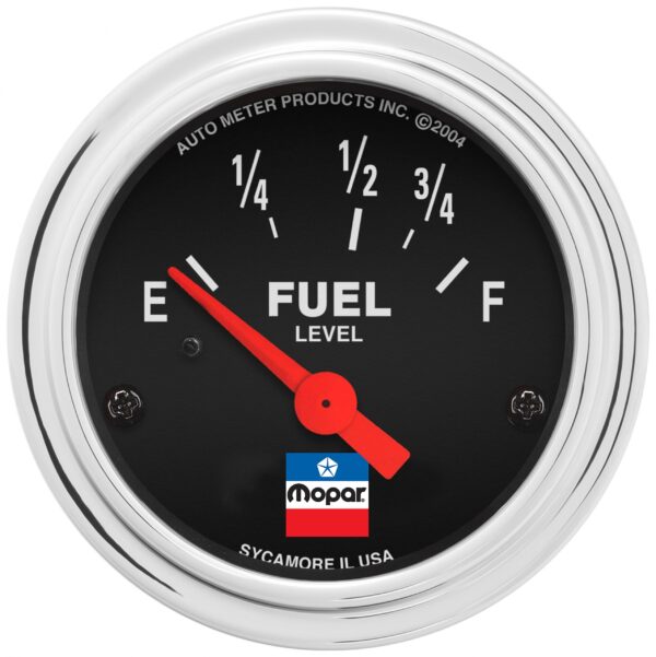 AUTOMETER Fuel Level Gauge 2-1/16", 73 E/8-12 F, Elec, Mopar Classic
