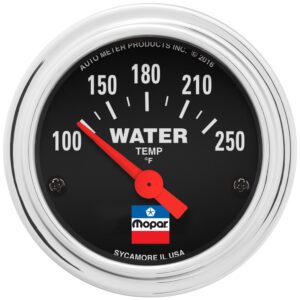 AUTOMETER Water Temperature Gauge 2-1/16", 100-250`F, Elec, Mopar Classic