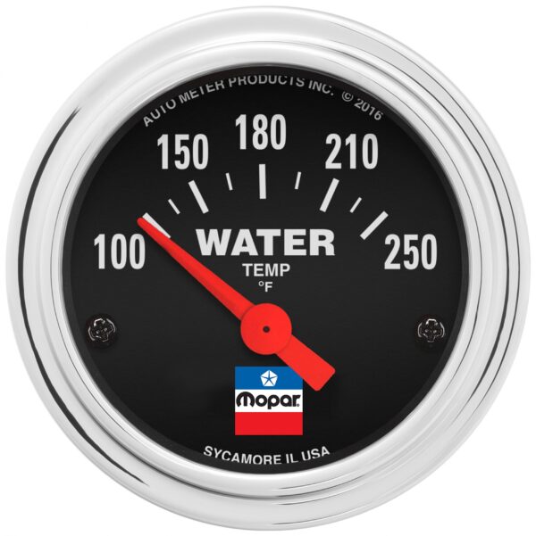 AUTOMETER Water Temperature Gauge 2-1/16", 100-250`F, Elec, Mopar Classic
