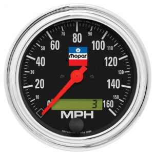 AUTOMETER Speedometer Gauge 3 3/8", 160MPH, Elec. Programmable, Mopar Classic