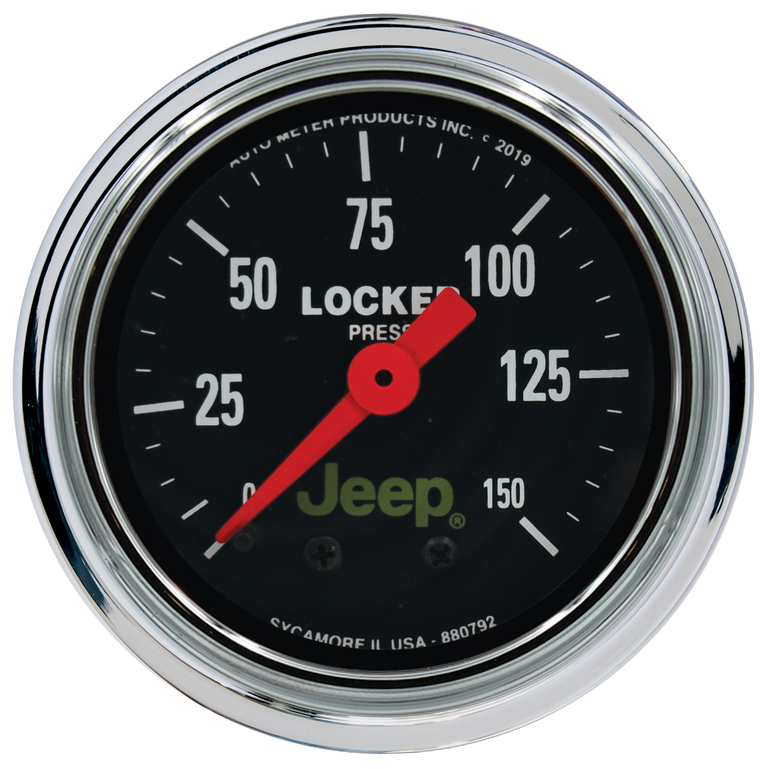 AUTOMETER Gauge, Air Locker Pressure, 2 1/16", 150PSI, Mechanical, Jeep