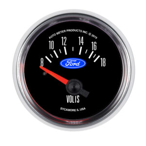AUTOMETER 2 1/16" Electric Voltmeter Gauge, 8-18V, Ford Racing