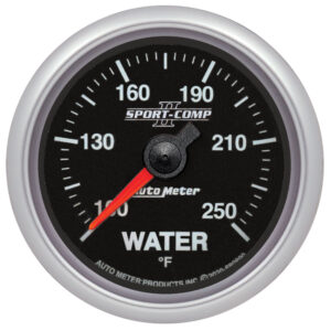 AUTOMETER Water Temperature Gauge 2 1/16", 100-250°f, Spn 110, Sport-Comp II