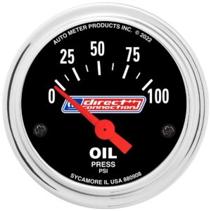 AUTOMETER Gauge, Oil Press, 2-1/16", 0-100 PSI, Elec, Mopar Direct Connection