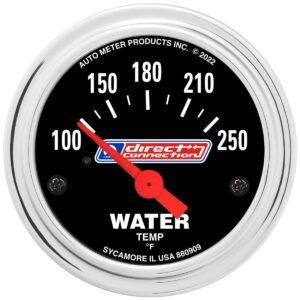 AUTOMETER Gauge, Water Temp, 2-1/16", 100-250`F, Elec, Mopar Direct Connection