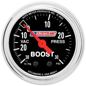 AUTOMETER Gauge, Vac/Boost, 2 1/16", 30Inhg-30PSI, Mech, Mopar Direct Connection