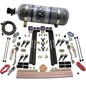 NITROUS EXPRESS Sx2 Dual Stg/Gas/Rails 8 Nzls (200-1200HP) W/ Composite Bottle