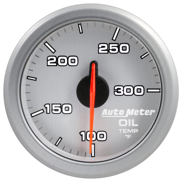 AUTOMETER 2-1/16" Oil Temp, 100-300`F, Airdrive, Silver