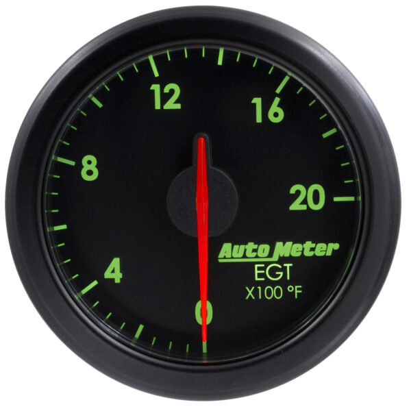 AUTOMETER 2-1/16" E.G.T, 0-2000`F, Airdrive, Black - Image 4