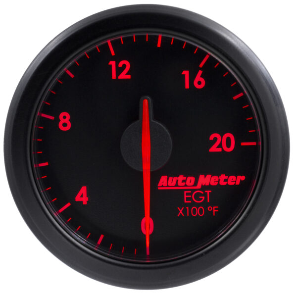 AUTOMETER 2-1/16" E.G.T, 0-2000`F, Airdrive, Black - Image 2