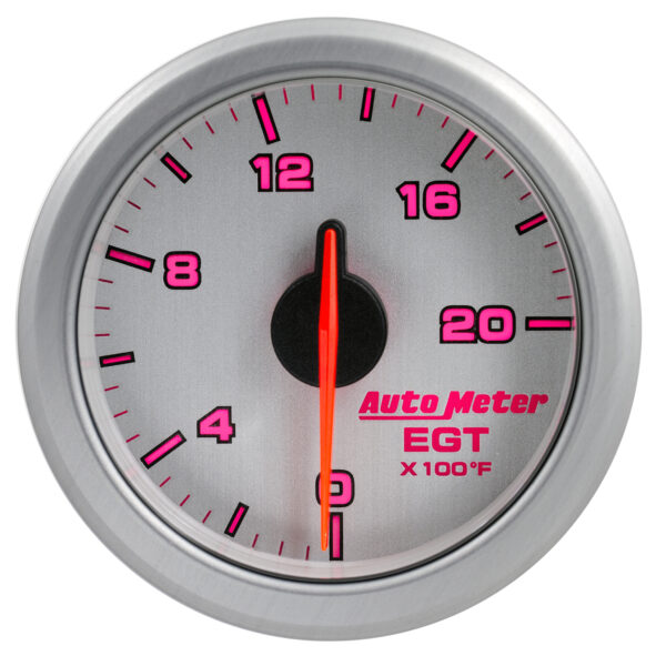 AUTOMETER 2-1/16" E.G.T, 0-2000`F, Airdrive, Silver - Image 7
