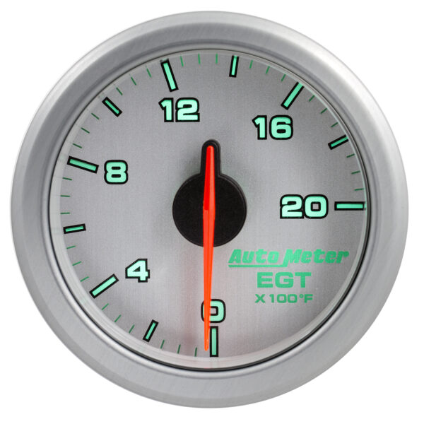 AUTOMETER 2-1/16" E.G.T, 0-2000`F, Airdrive, Silver - Image 5