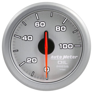 AUTOMETER 2-1/16" Oil Press, 0-100 PSI, Airdrive, Silver